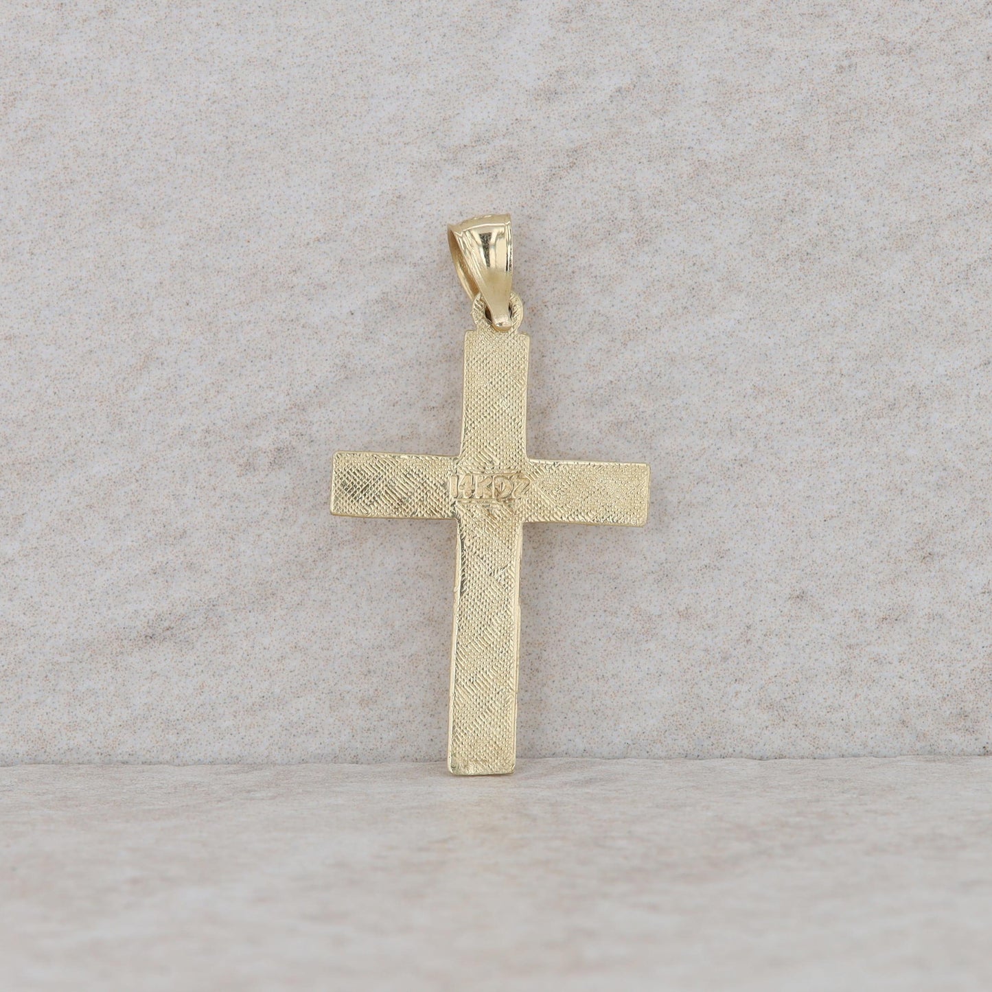 14k Yellow Gold Filigree Design Cross Pendant 1.90g