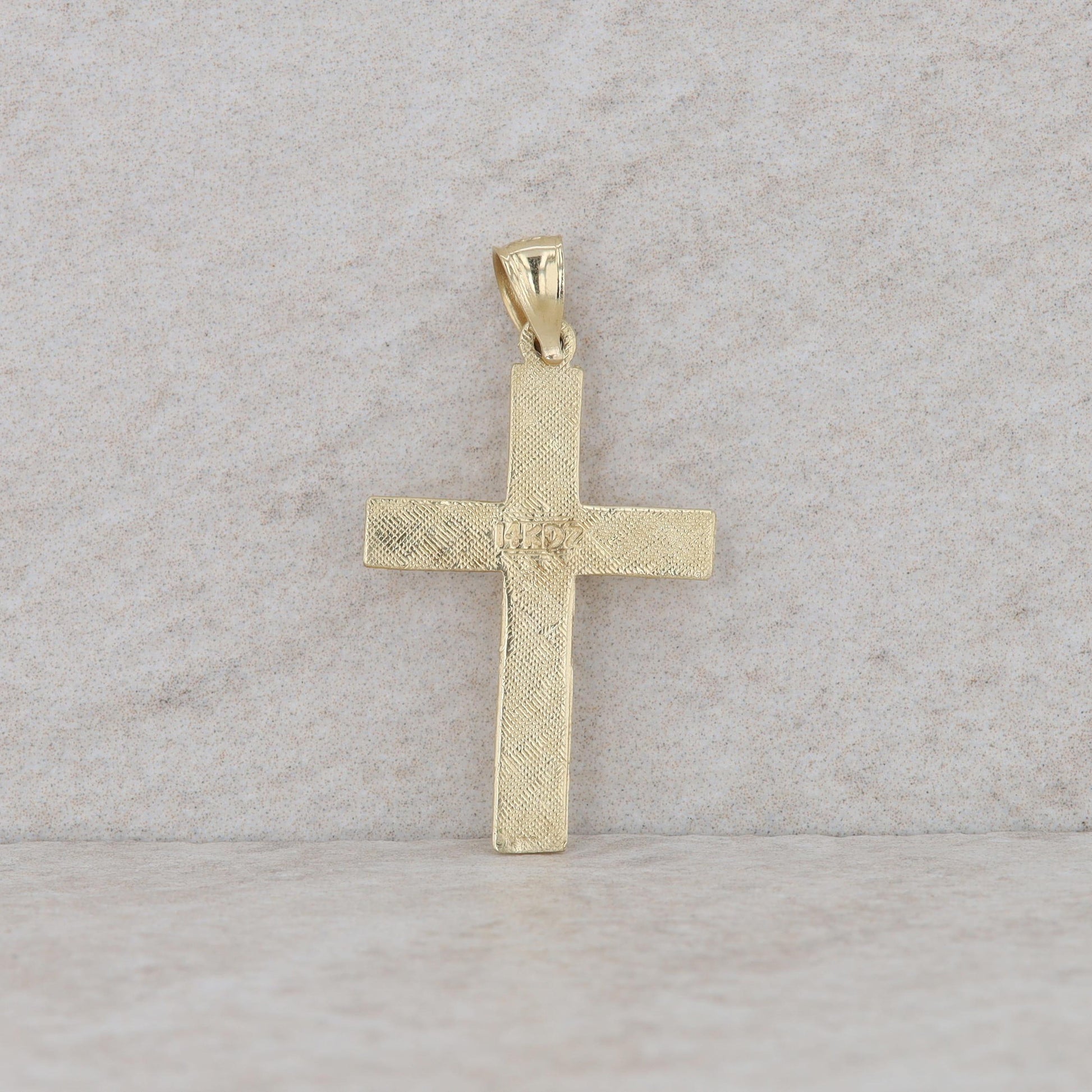 14k Yellow Gold Filigree Design Cross Pendant 1.90g