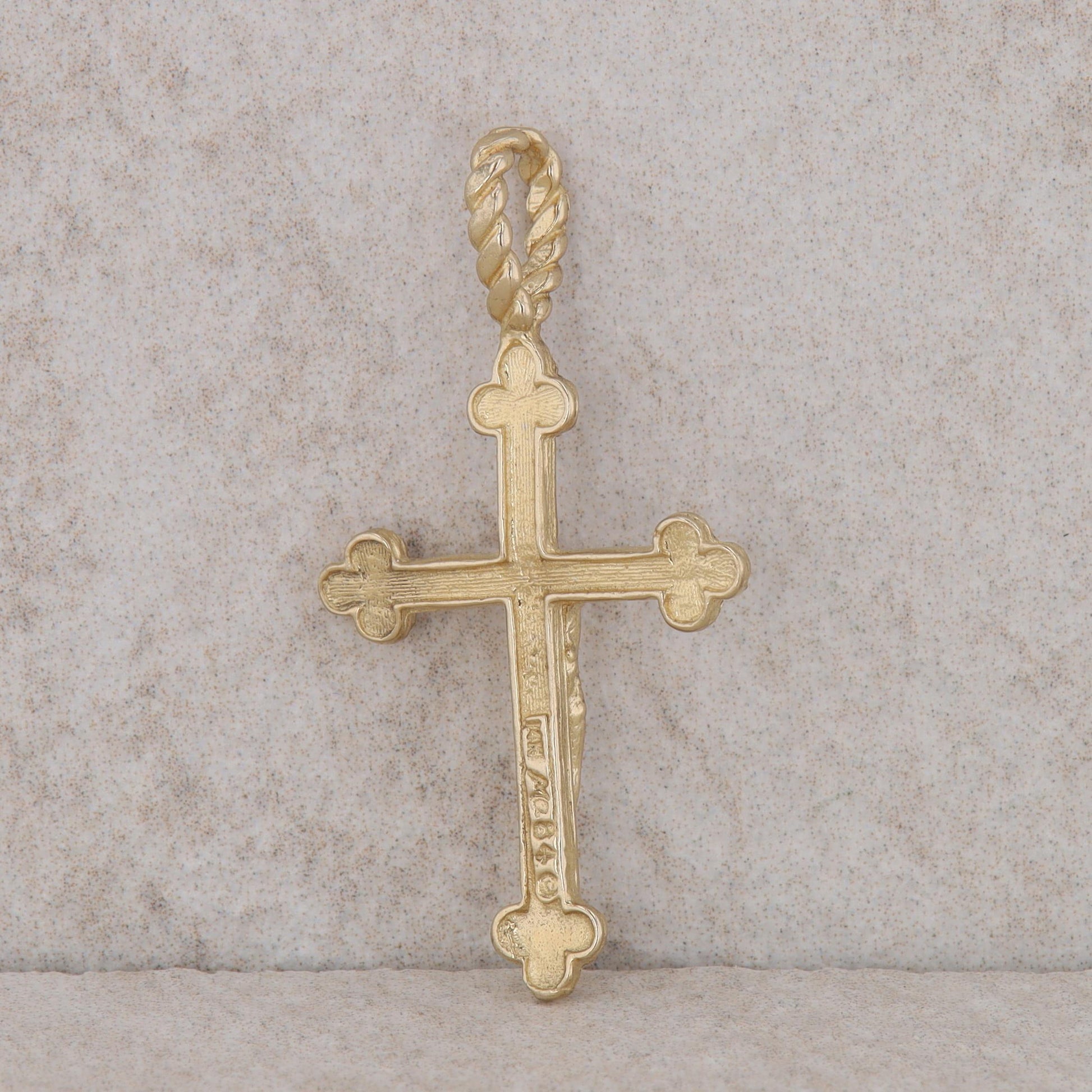 14k Yellow Gold Crucifix Cross Pendant 1.73g