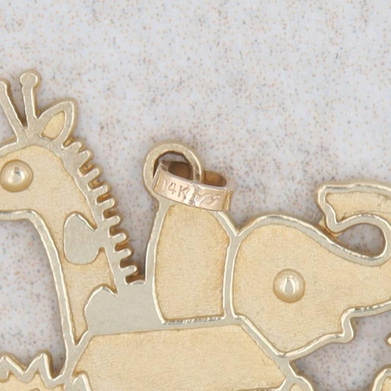 14k Yellow Gold Noah's Ark Pendant/Charm 2.67g