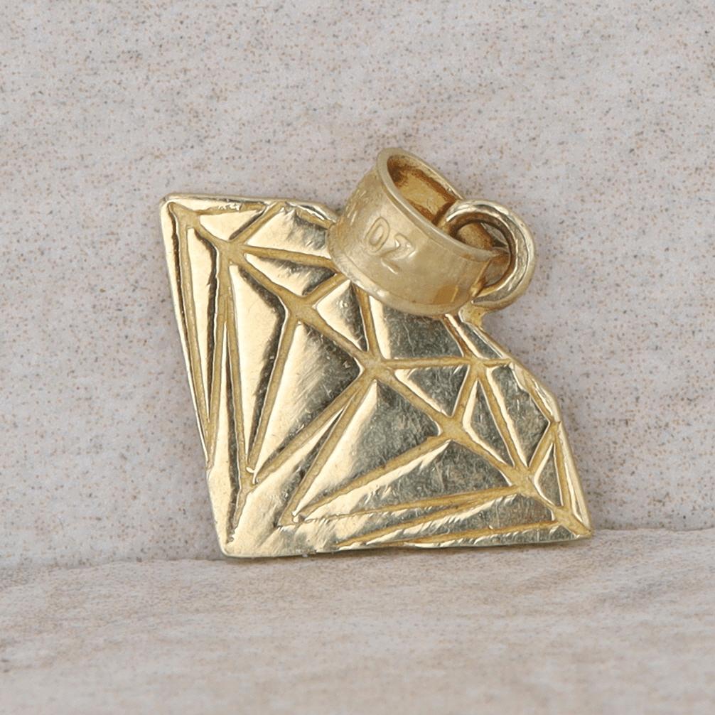 14k Yellow Gold Diamond Pendant/Charm 1.0g