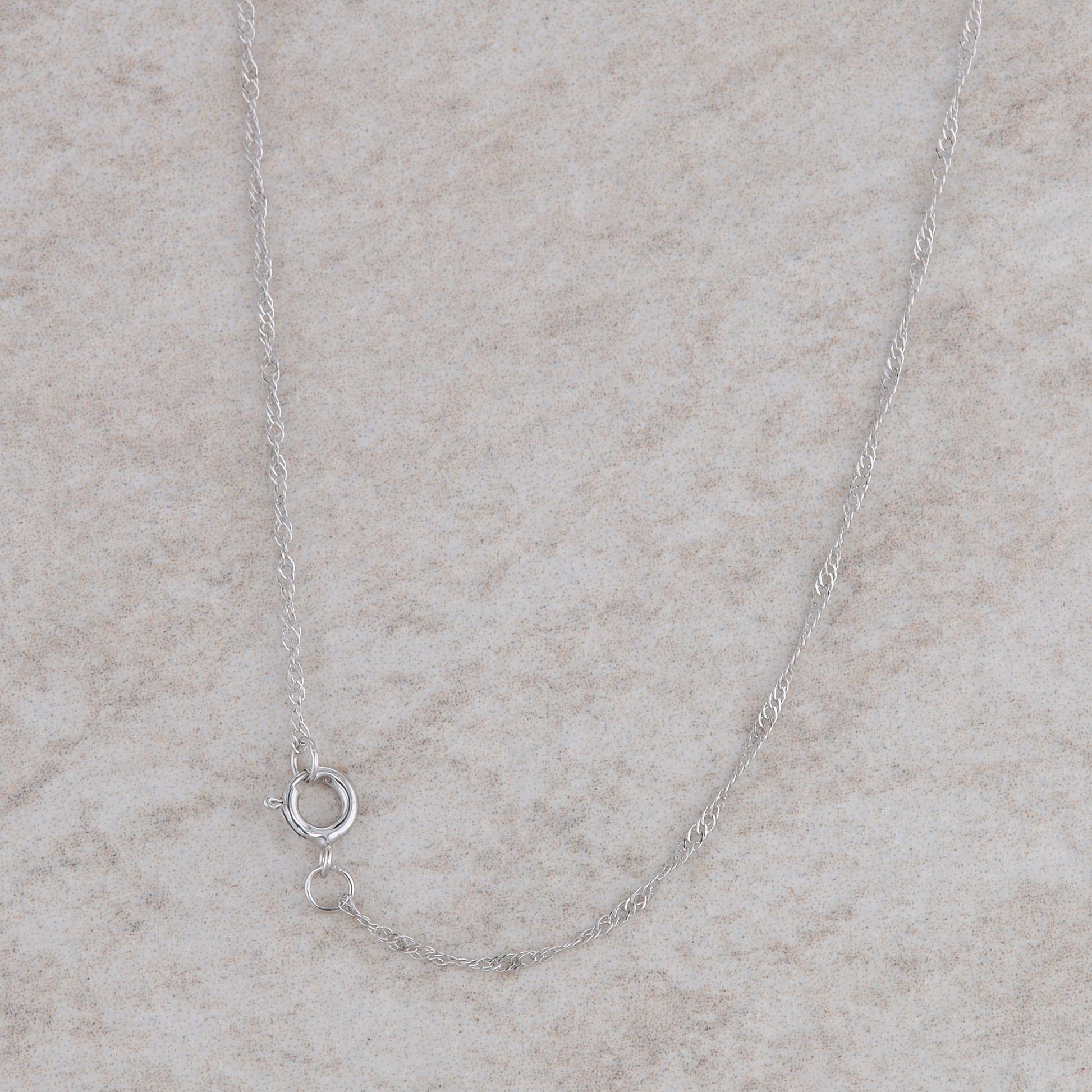 14k White Gold Diamond Bar Necklace