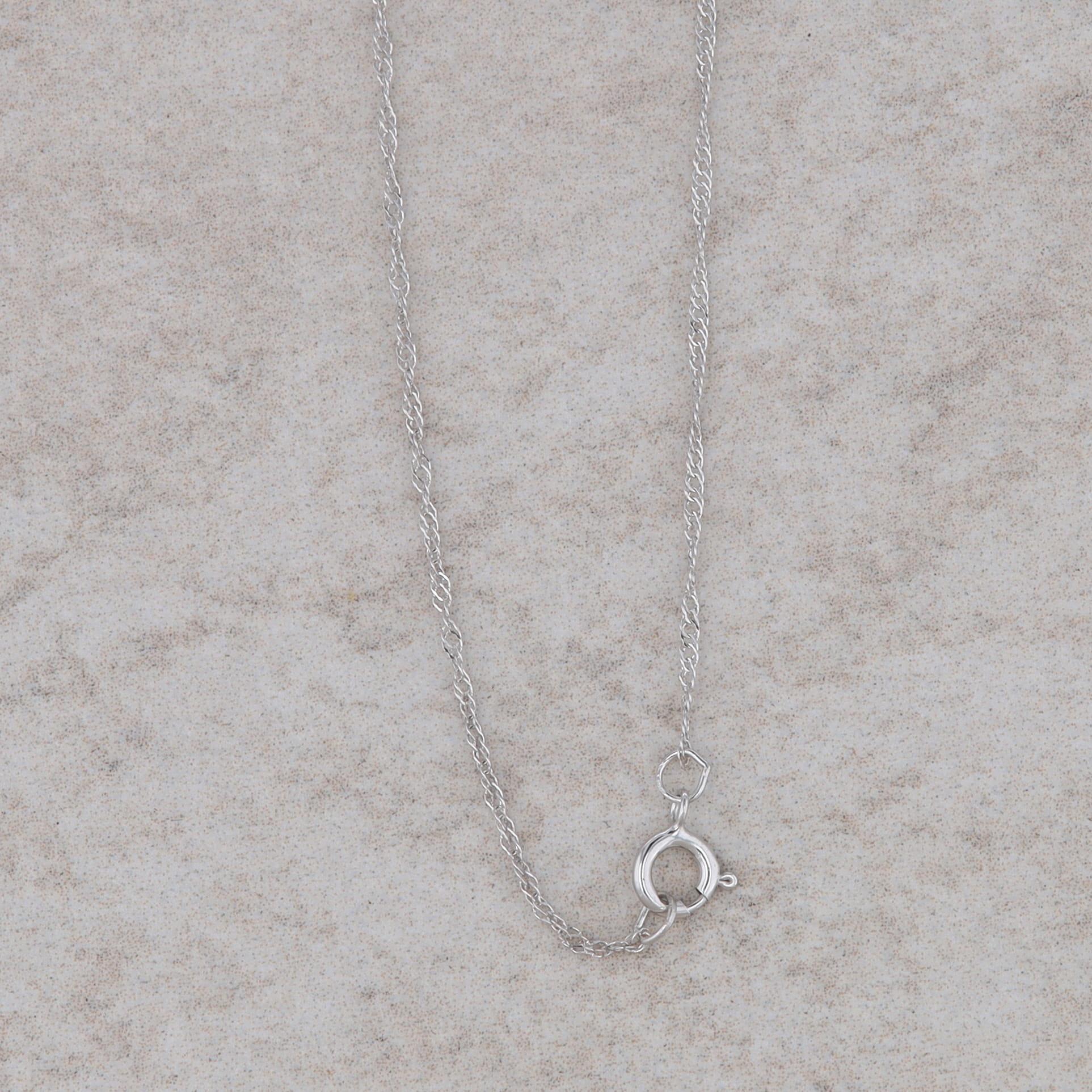 14k White Gold Diamond Sea Shell Necklace