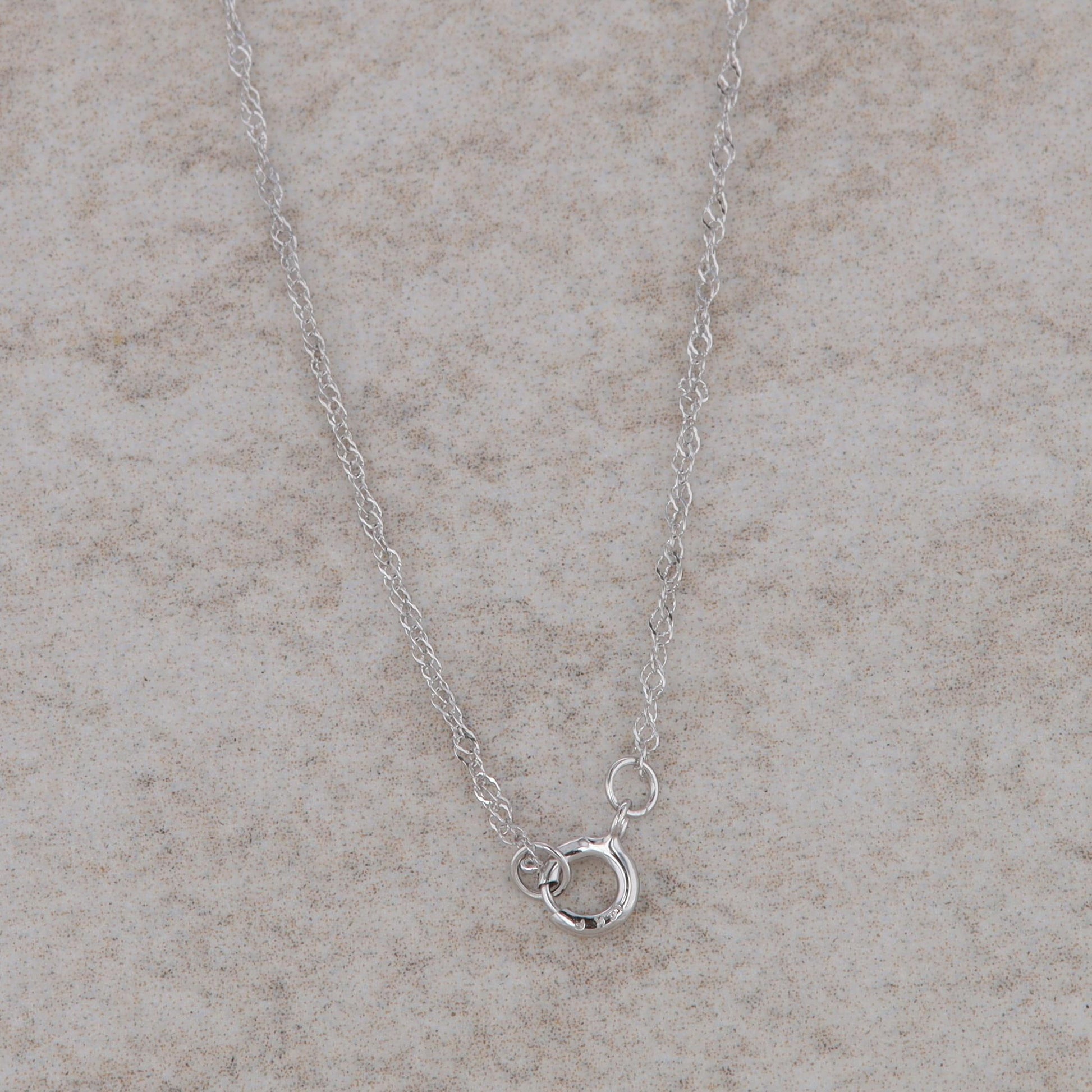 14k White Gold Diamond Sailboat Necklace