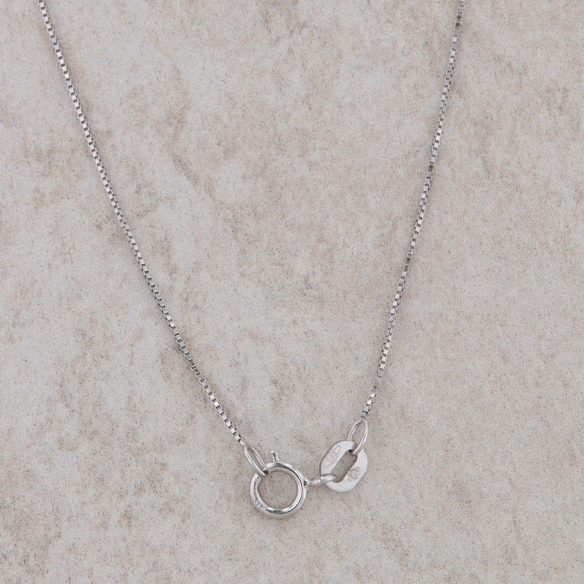 14k White Gold Diamond Heart Frame with Diamond Cross Necklace