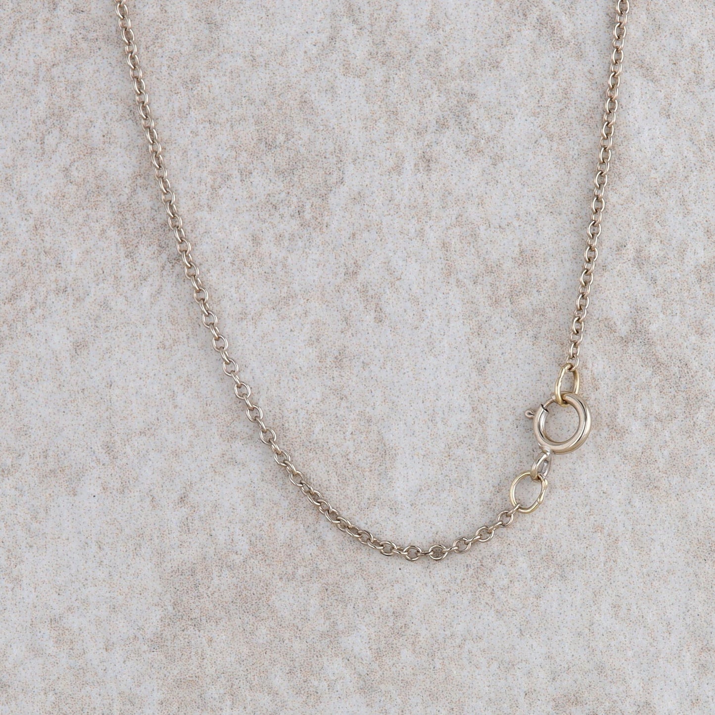 14k Yellow Gold Sapphire and Diamond Pendant with White Gold Cable Chain