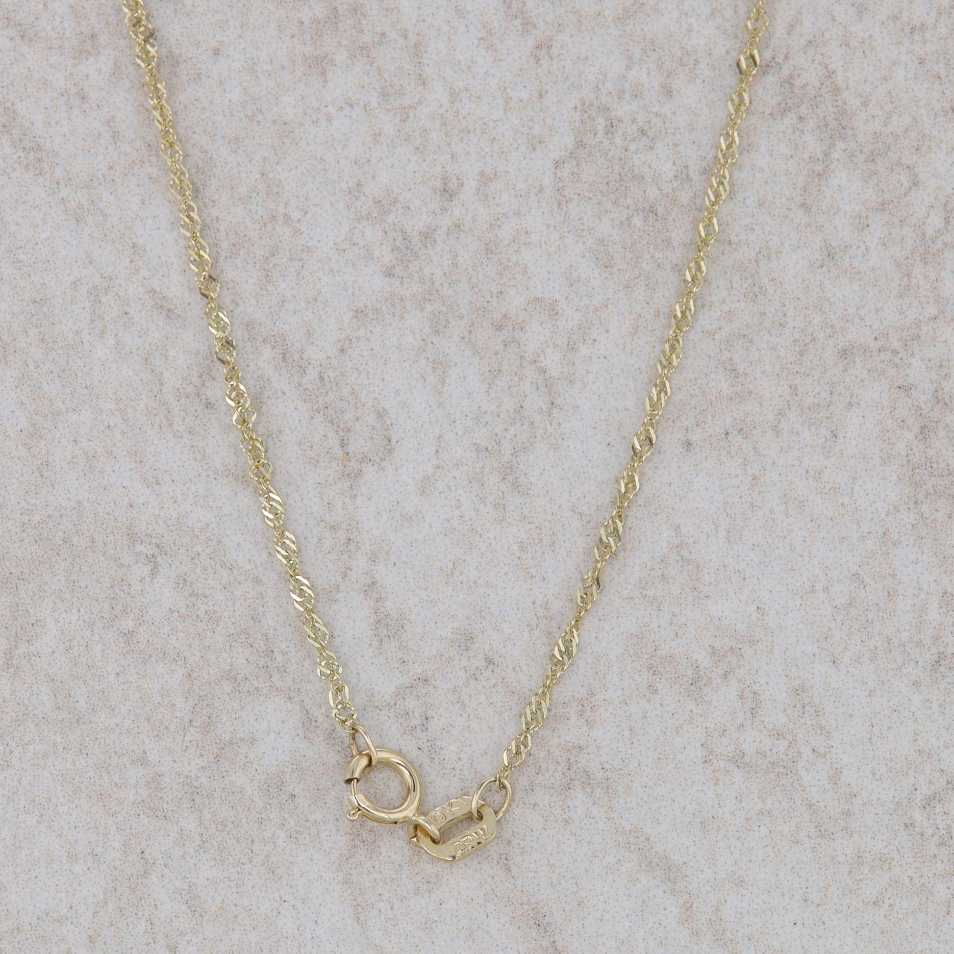 10k Yellow Gold Sapphire and Diamond Halo Necklace