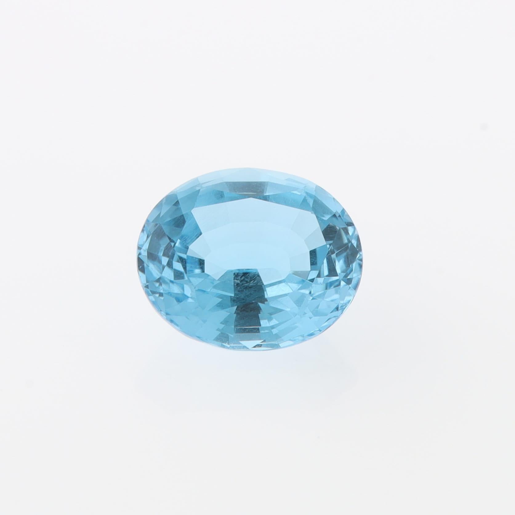 Swiss Blue Topaz Oval 10.17mm x8.45mm 3.70ct Loose