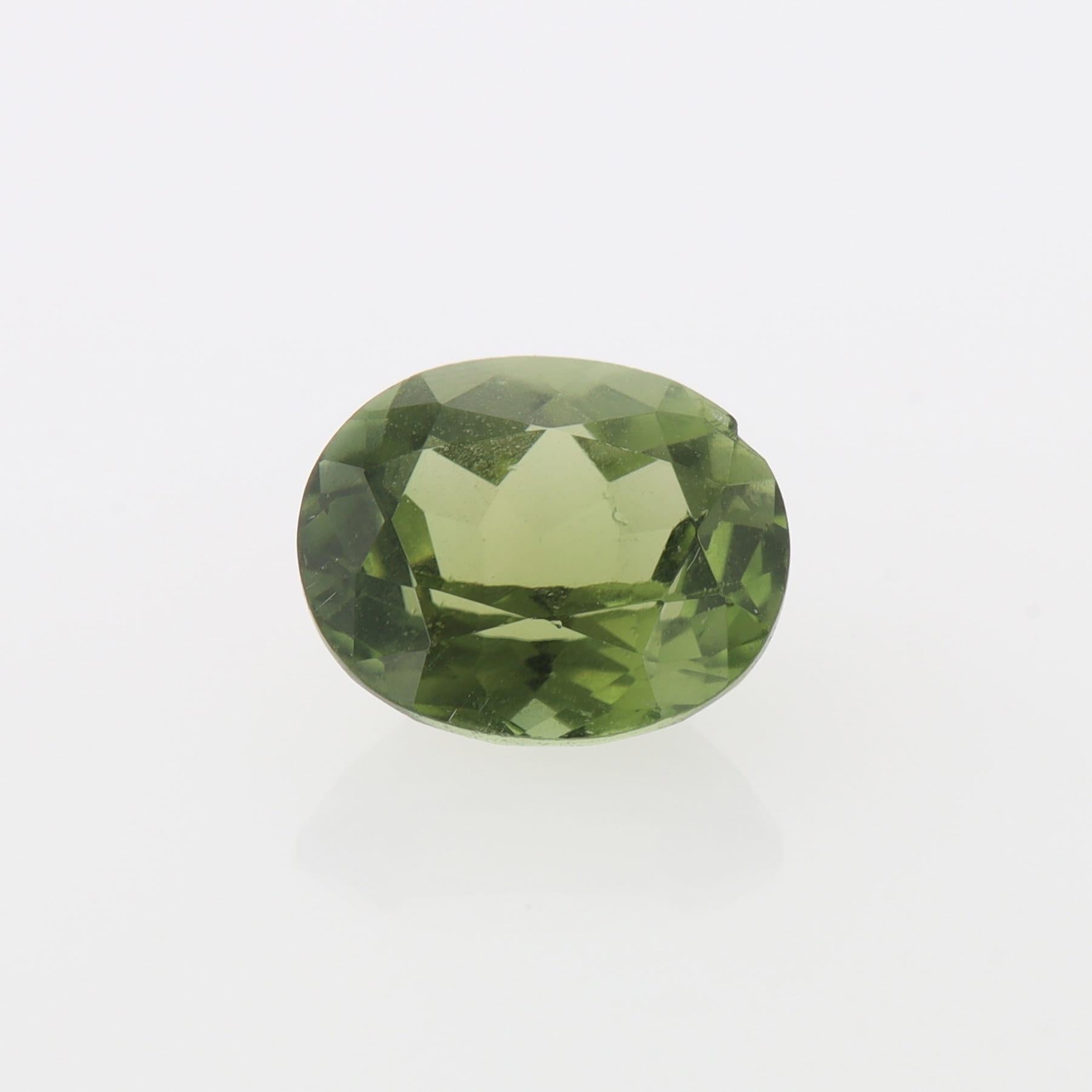 Green Tourmaline Oval 10.26mm x 8.58mm 3.30ct Loose