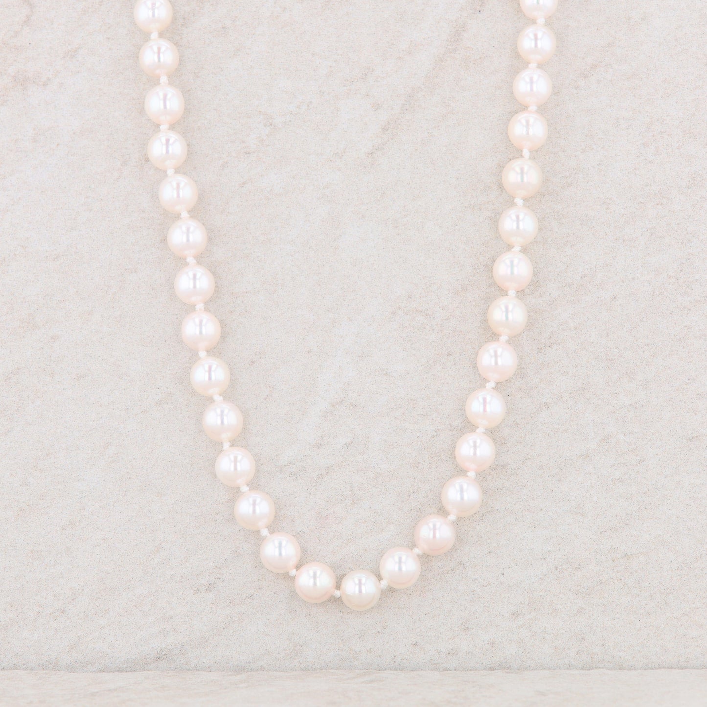 14k Yellow Gold 5.5-6mm Akoya Pearl Necklace 18"