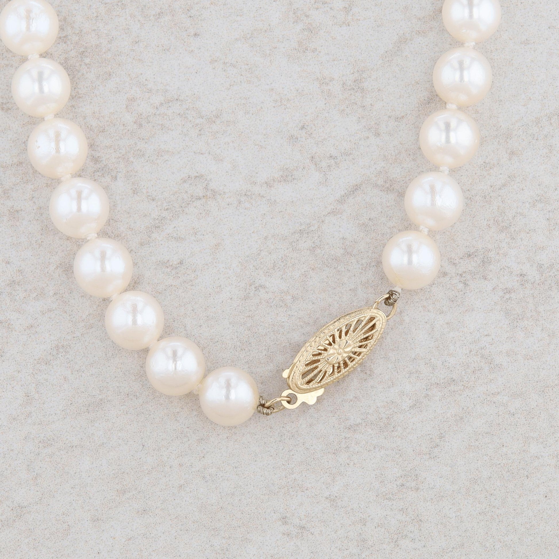 14k Yellow Gold Freshwater Cultured Pearl Strand Necklace