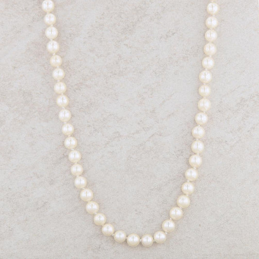 14k Yellow Gold Freshwater Cultured Pearl Strand Necklace 18"