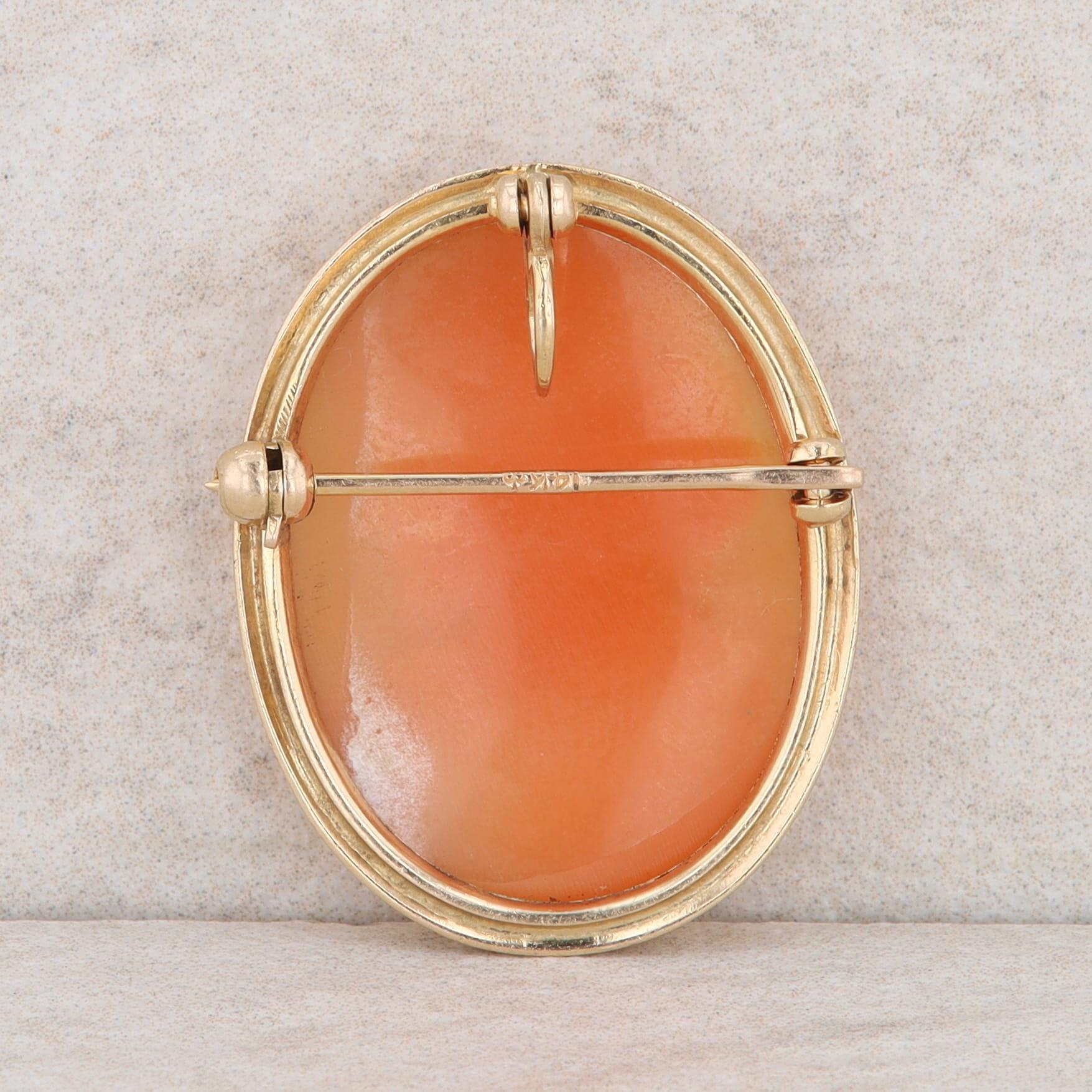 14k Yellow Gold Cameo Pendant/Pin