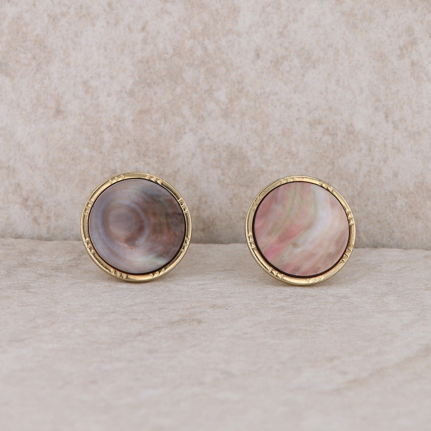 Gold Tone 'Anson' Mother of Pearl 1953 Cufflinks