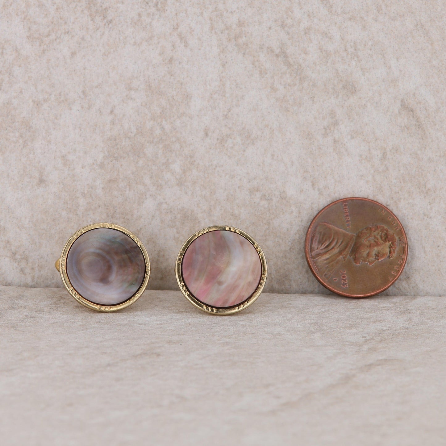 Gold Tone 'Anson' Mother of Pearl 1953 Cufflinks