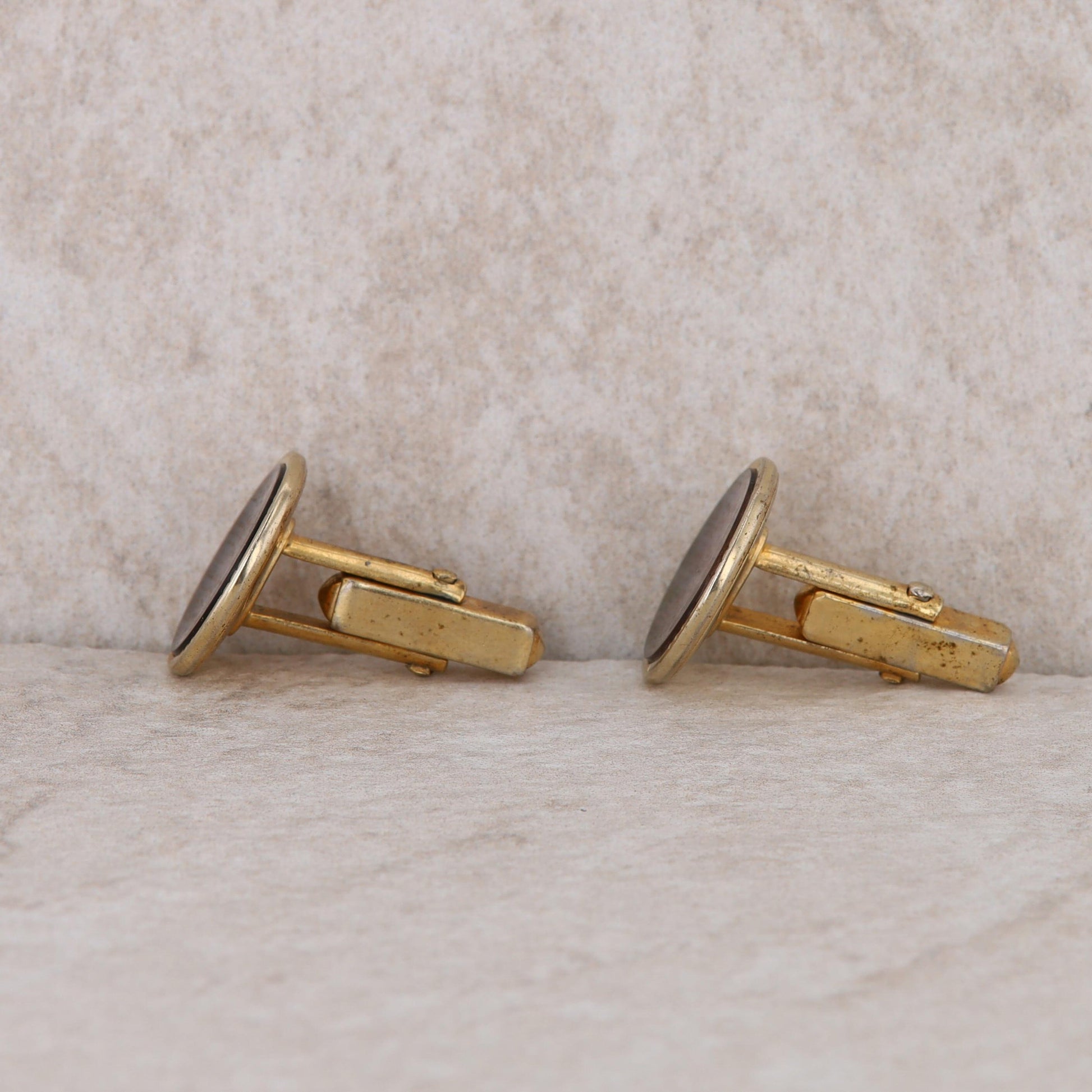 Gold Tone 'Anson' Mother of Pearl 1953 Cufflinks