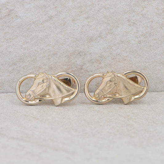 Gold Plated Horse Infinity Cufflinks