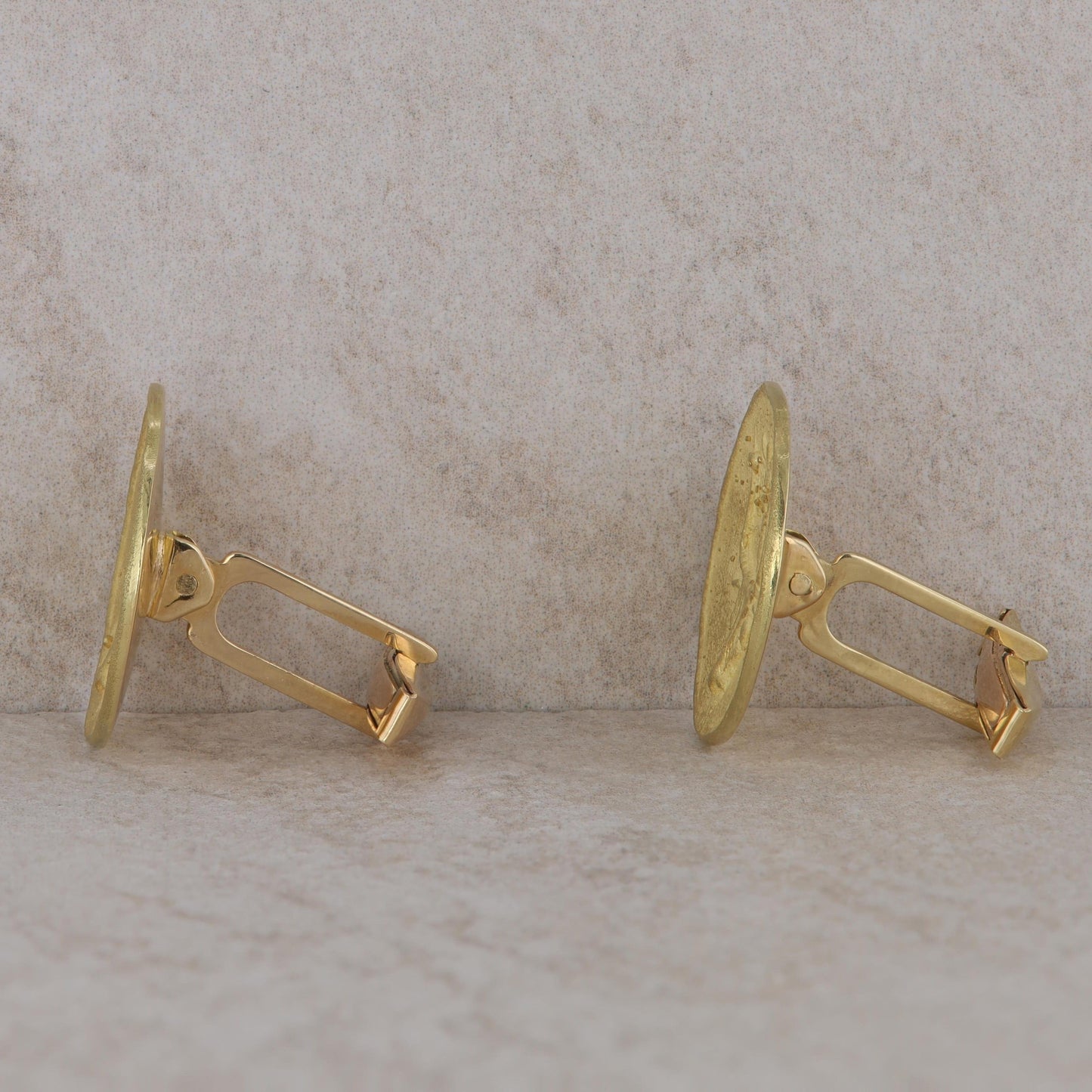 18k Yellow Gold Greek Minoan Bull and Holy Axe Cufflinks