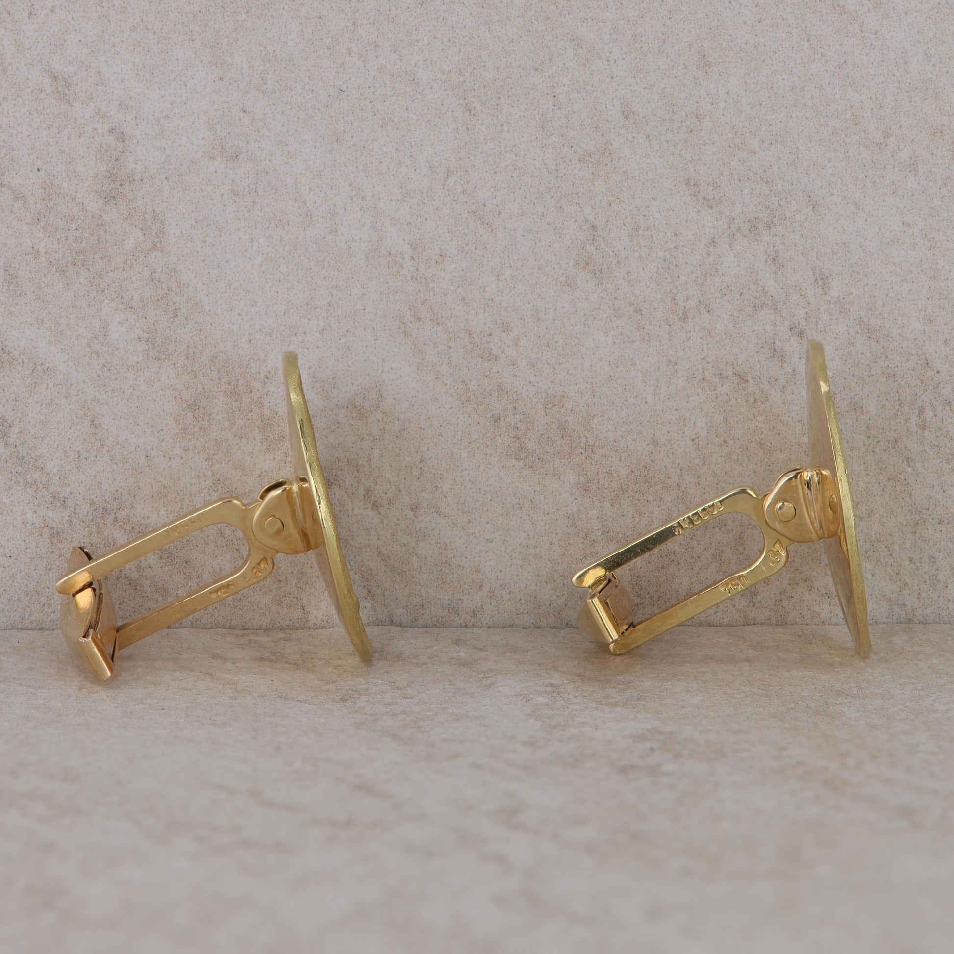 18k Yellow Gold Greek Minoan Bull and Holy Axe Cufflinks