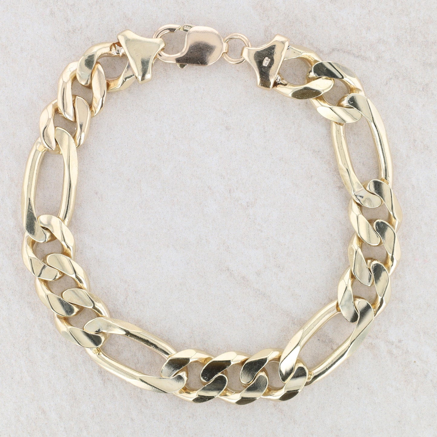 10k Yellow Gold Men's Figaro Bracelet 9.5" 64.0g