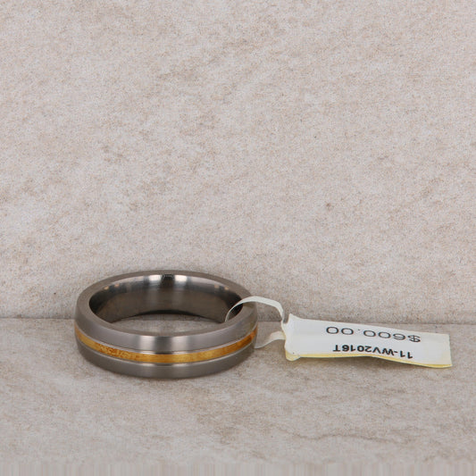 Men's 18k Yellow Gold and Titanium 'Adamas' Band