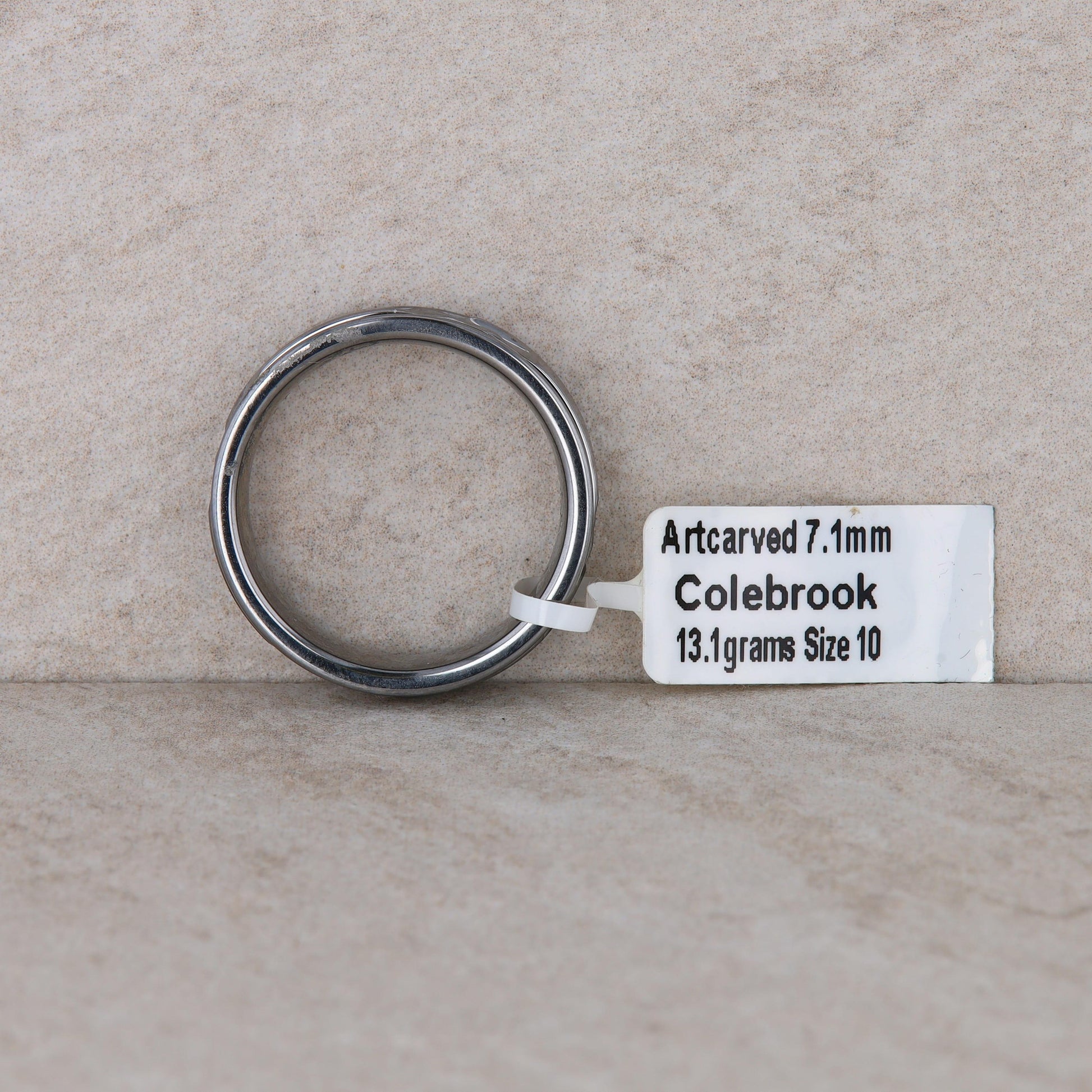 Men's Art Carved 'Colebrook' Dark Tungsten Band