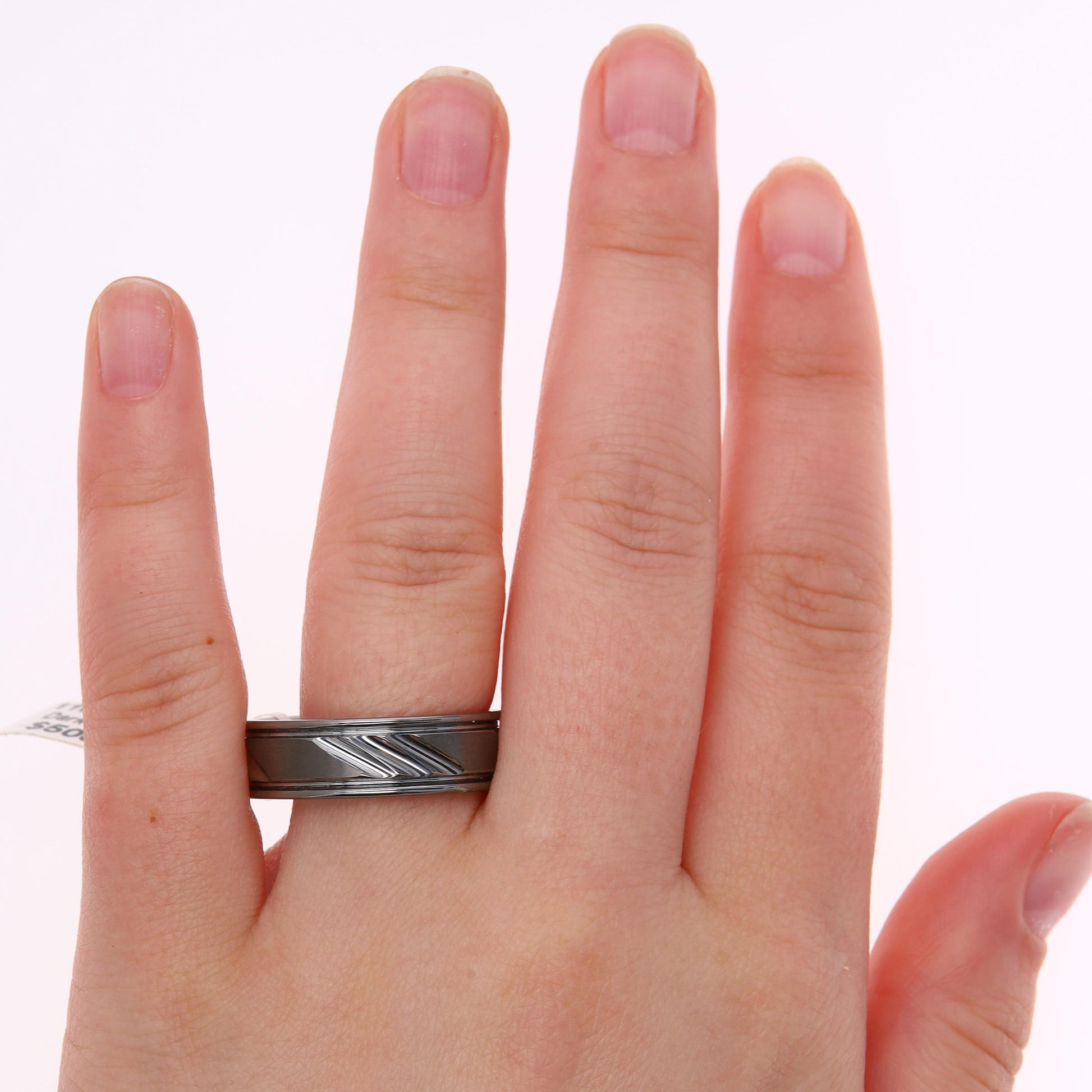 Men's Art Carved 'Colebrook' Dark Tungsten Band