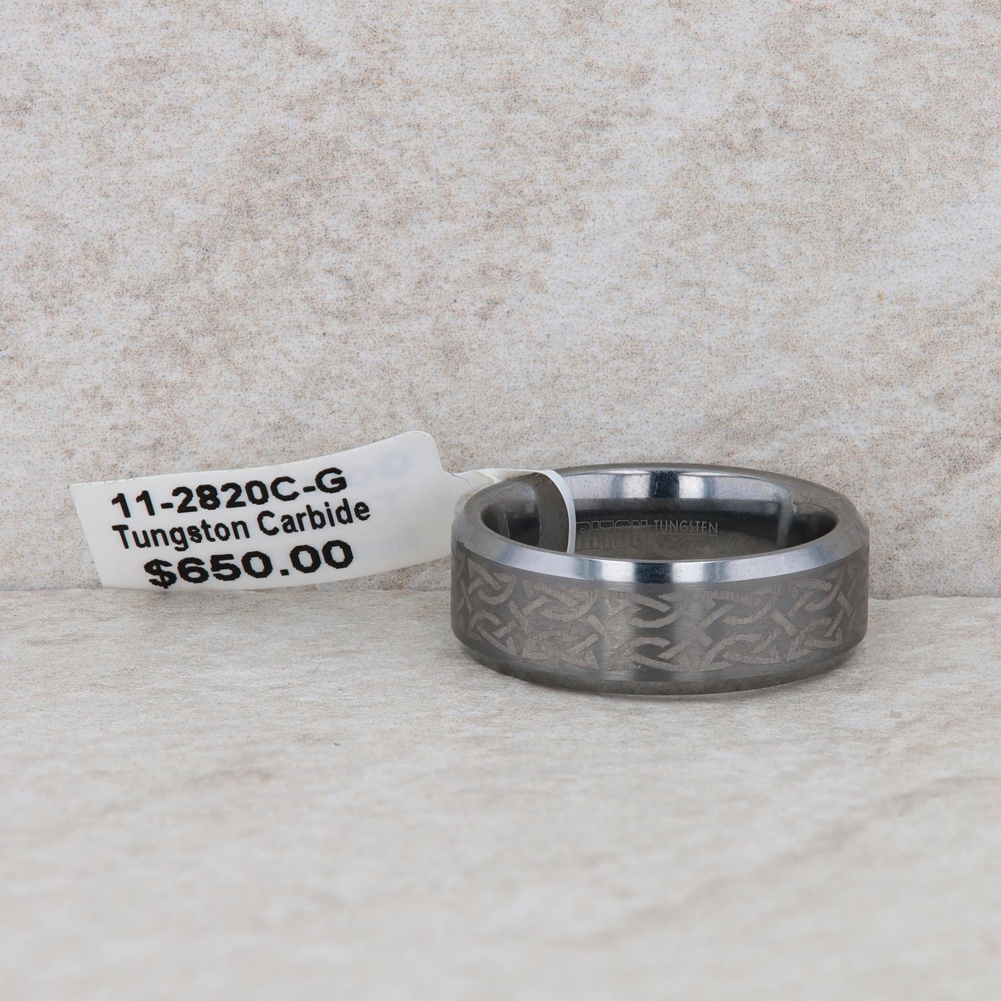 Men's Frederick Goldman 'Triton' Tungsten Carbide Celtic Knot Wedding Band