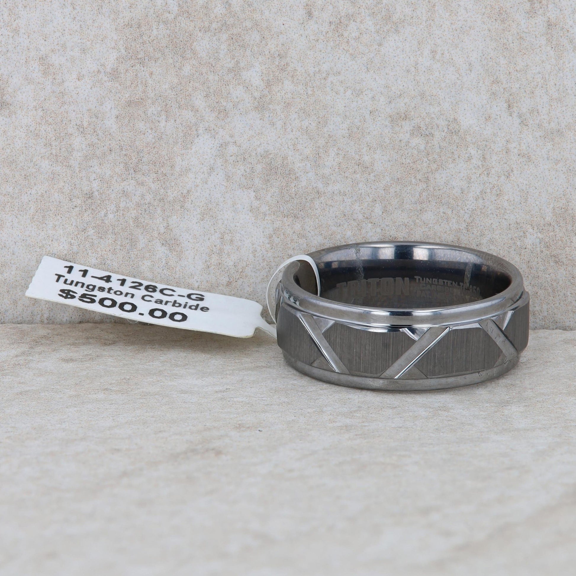 Men's Frederick Goldman Tungsten Carbide 'Triton' Wedding Band