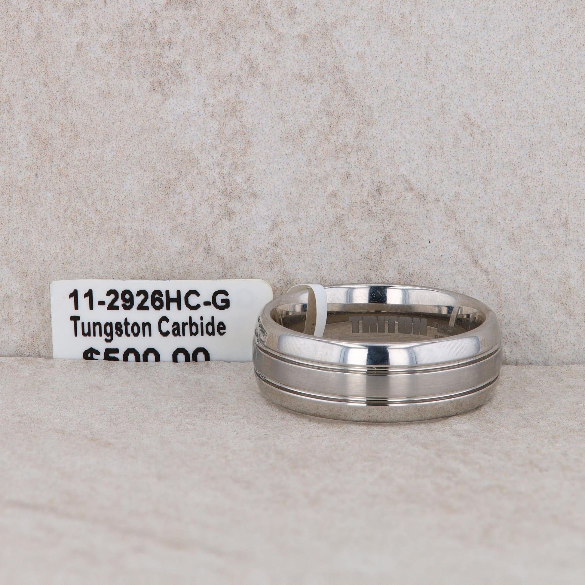 Men's Frederick Goldman Tungsten Carbide 'Triton' Wedding Band