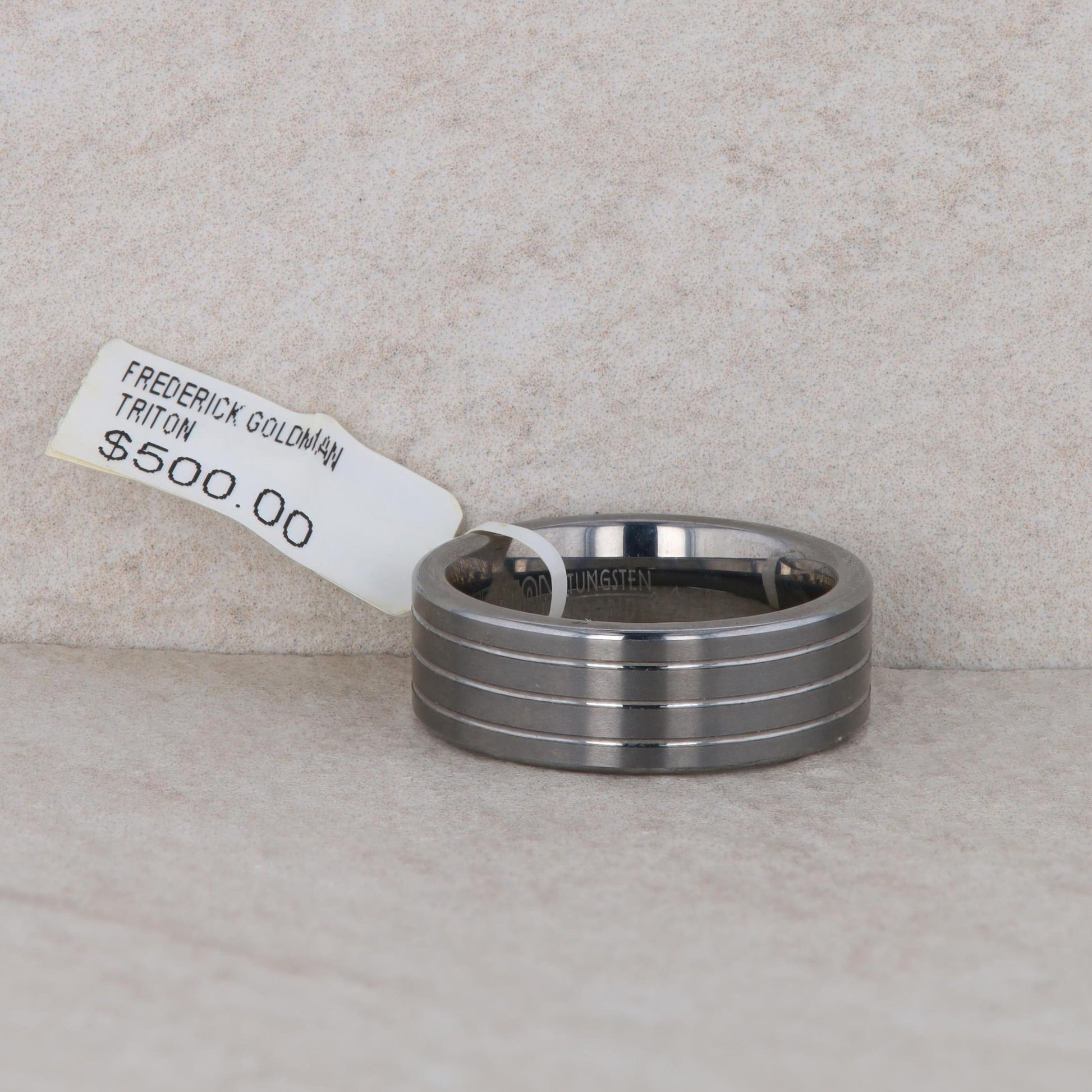 Men's Frederick Goldman Tungsten Carbide 'Triton' Wedding Band