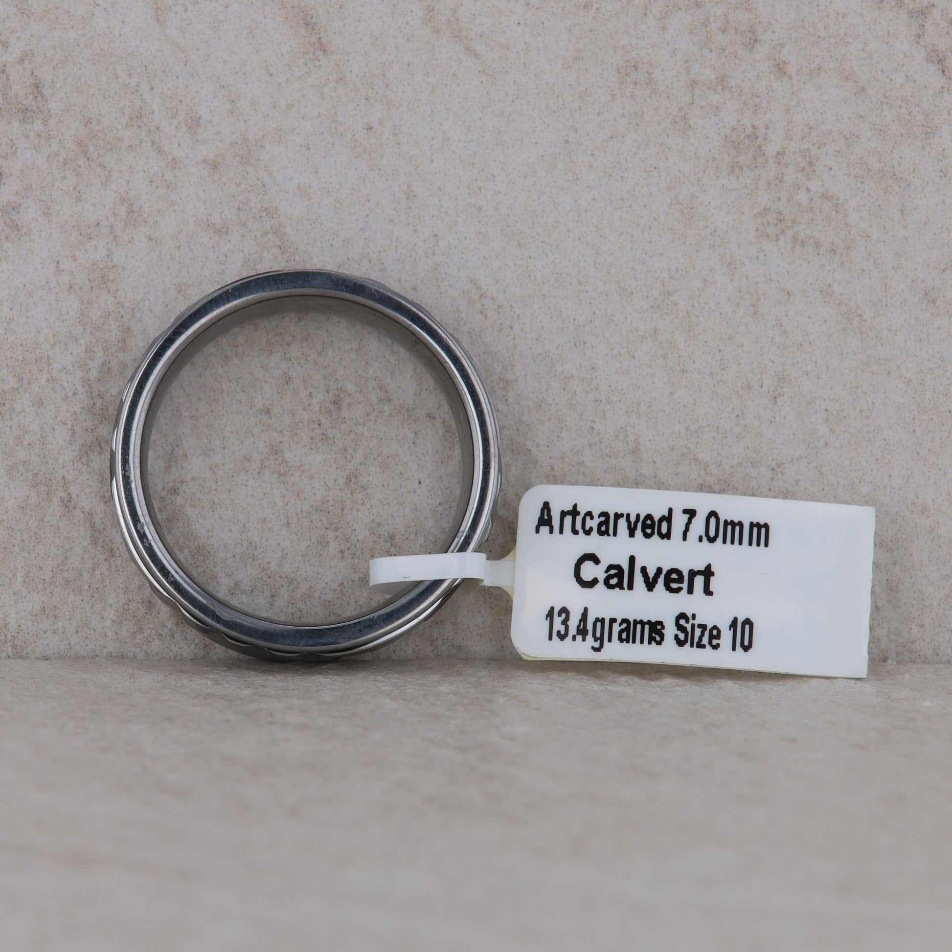 Men's Art Carved Dark Tungsten 'Calvert' Wedding Band