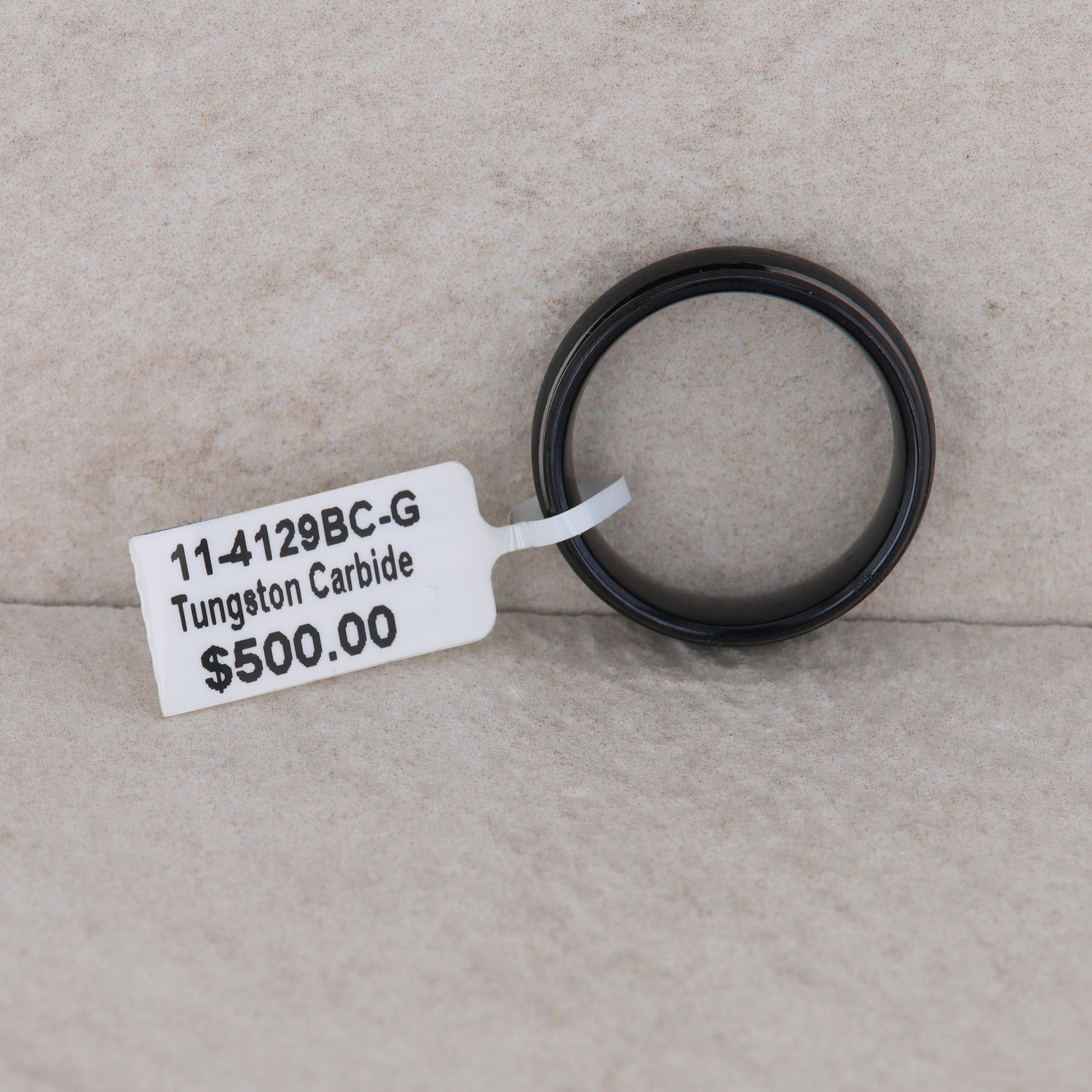 Men's Frederick Goldman Black Tungsten Carbide 'Triton' Wedding Band