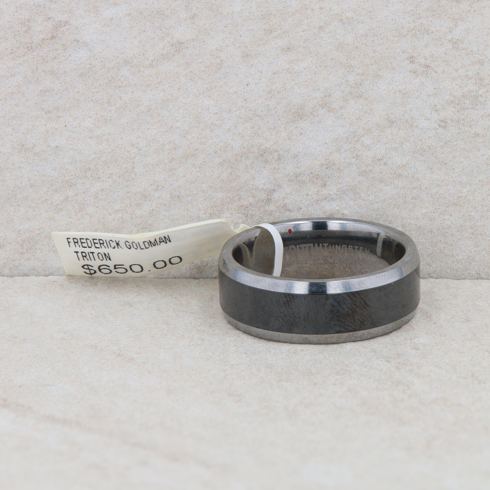 Men's Frederick Goldman Tungsten Carbide and Ceramic "Triton" Wedding Band