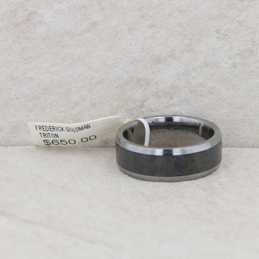 Men's Frederick Goldman Tungsten Carbide and Ceramic "Triton" Wedding Band