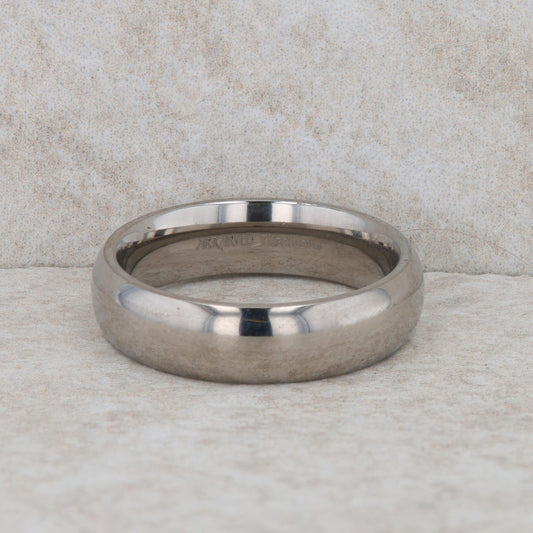 Men's Art Carved Titanium 6mm Wedding Band