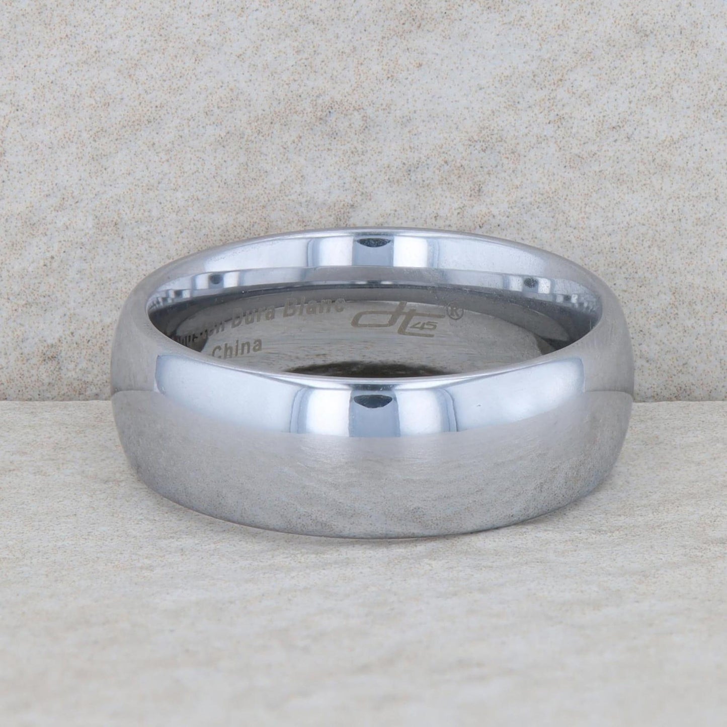 Men's White Tungsten Domed Band