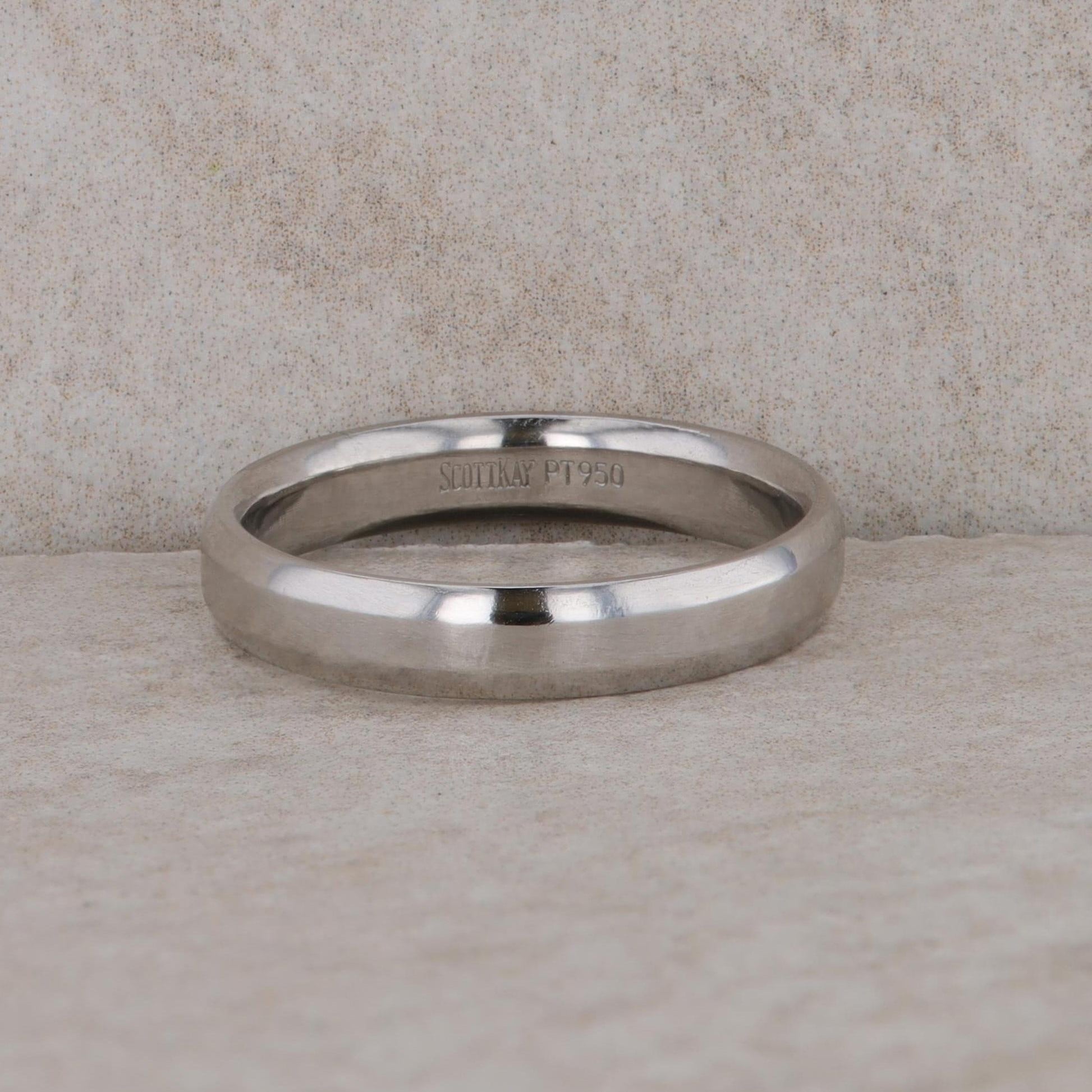 Platinum Scott Kay Men's Wedding Band