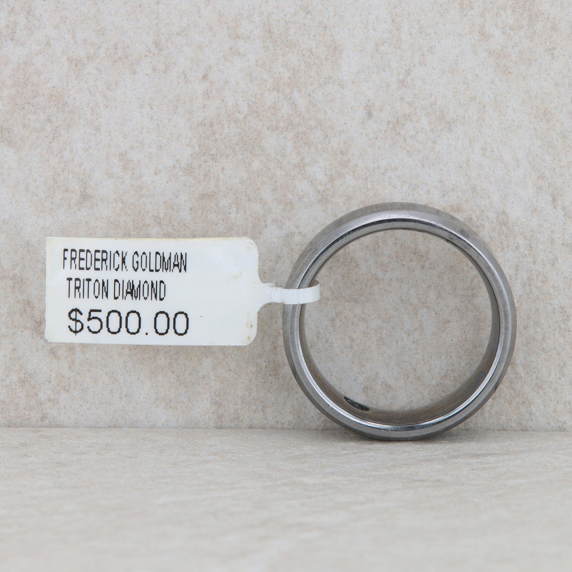 Men's Frederick Goldman Triton Tungsten Carbide Carbon Fiber Diamond Band