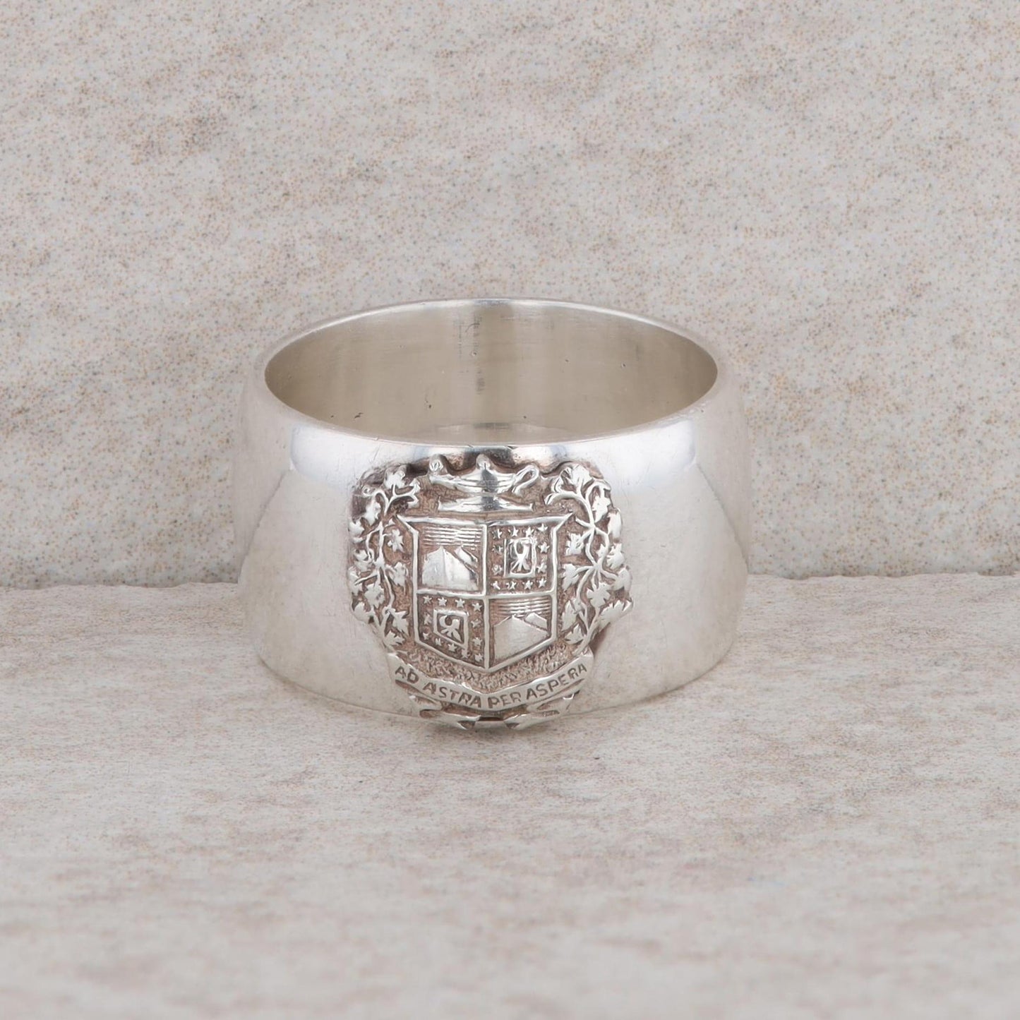 Sterling Silver Wide Crest Ring