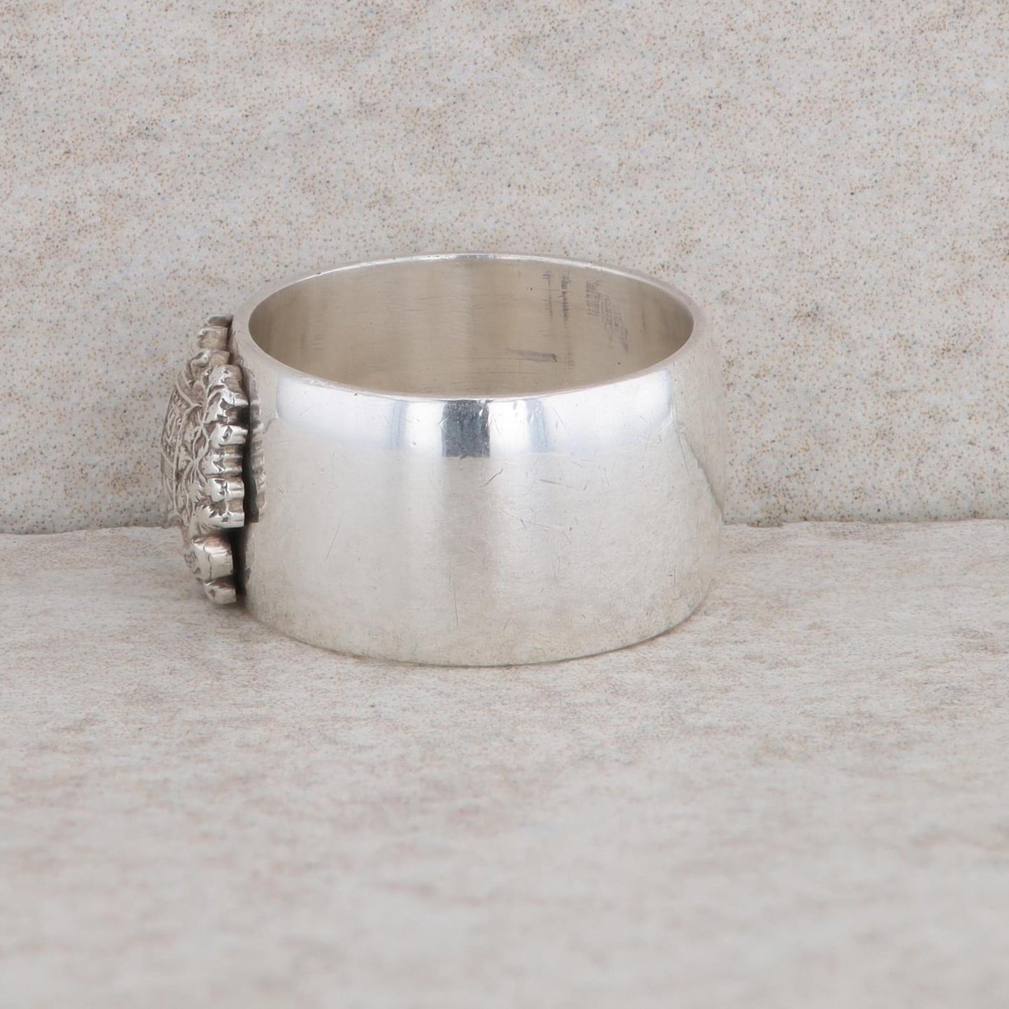 Sterling Silver Wide Crest Ring