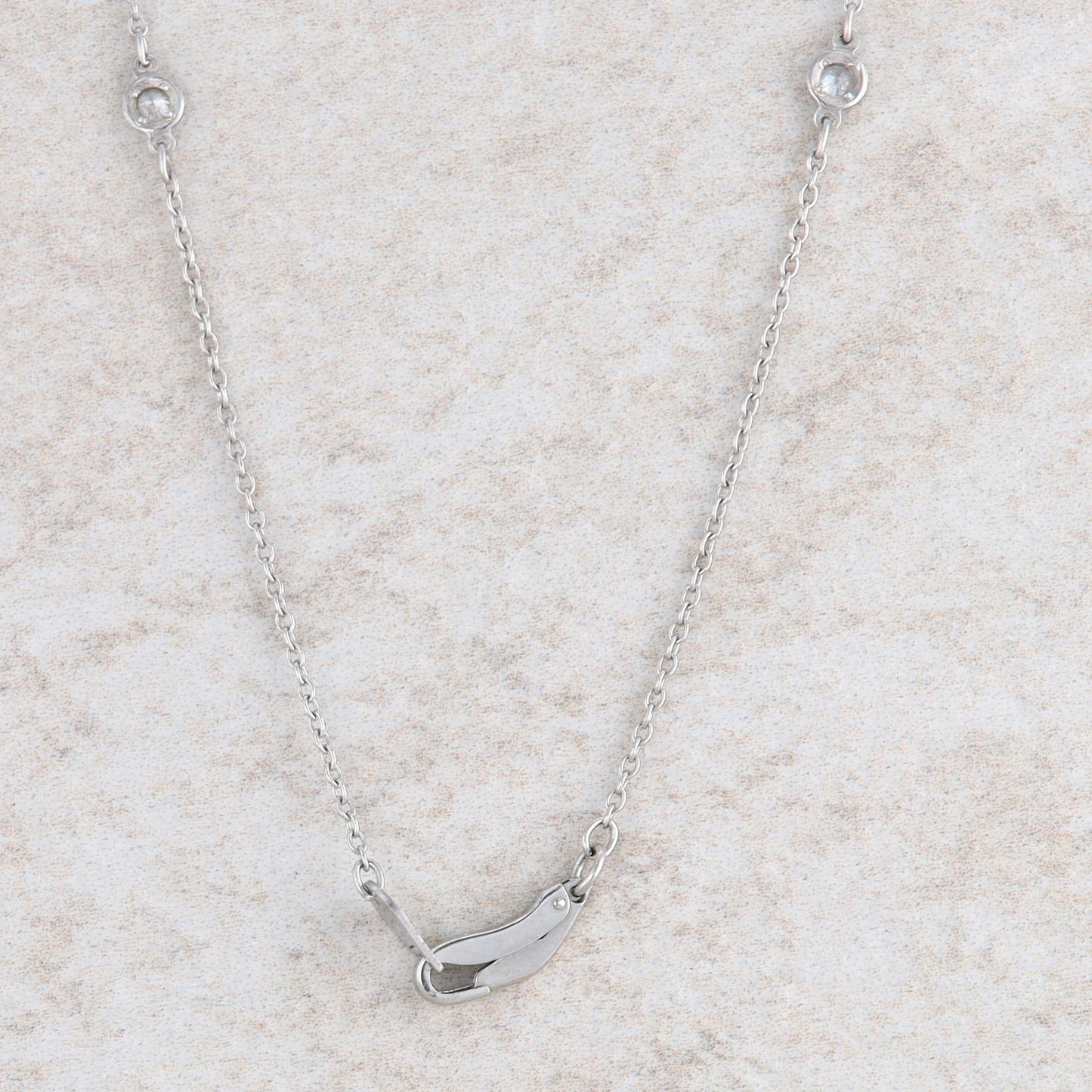 Platinum Diamond by the Yard Station Necklace