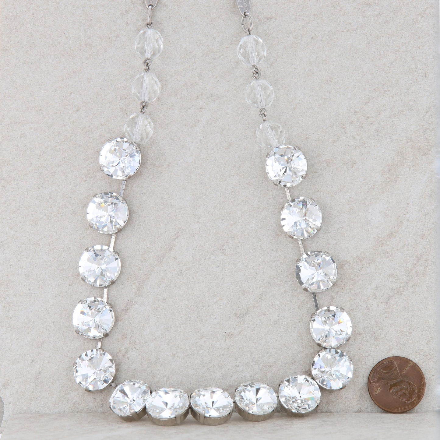 Silver Tone Sabika Cubic Zirconia Classics Vol.4 Necklace, Bracelet and Earrings