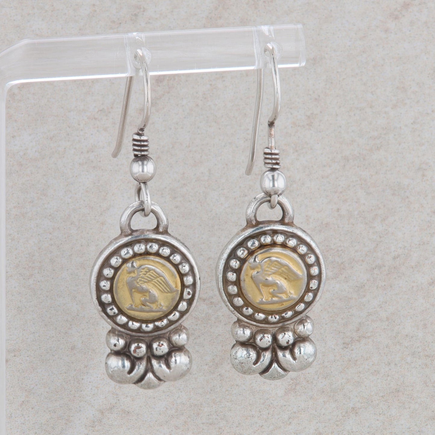 Brighton Silver Tone and Gold Tone Dangle Earrings 5.83g