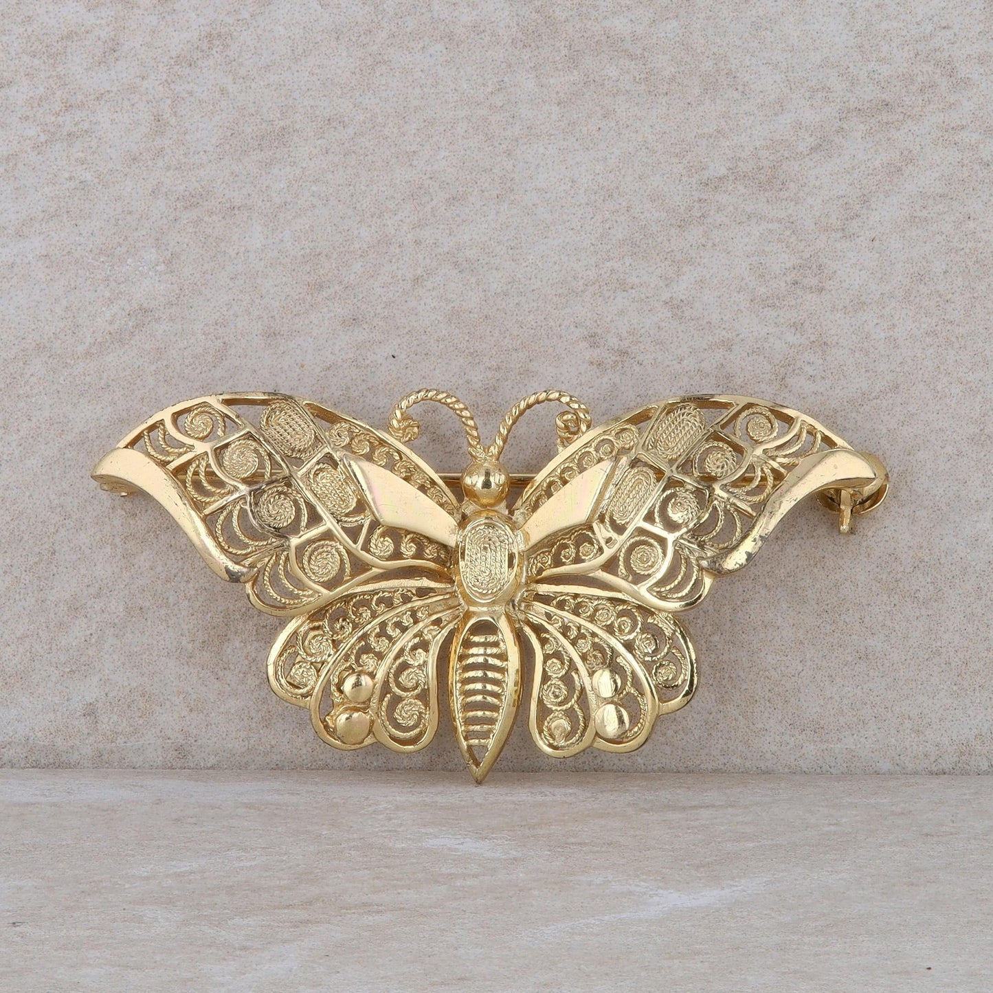 Alice Caviness Sterling Silver/Gold Plated Butterfly Pin