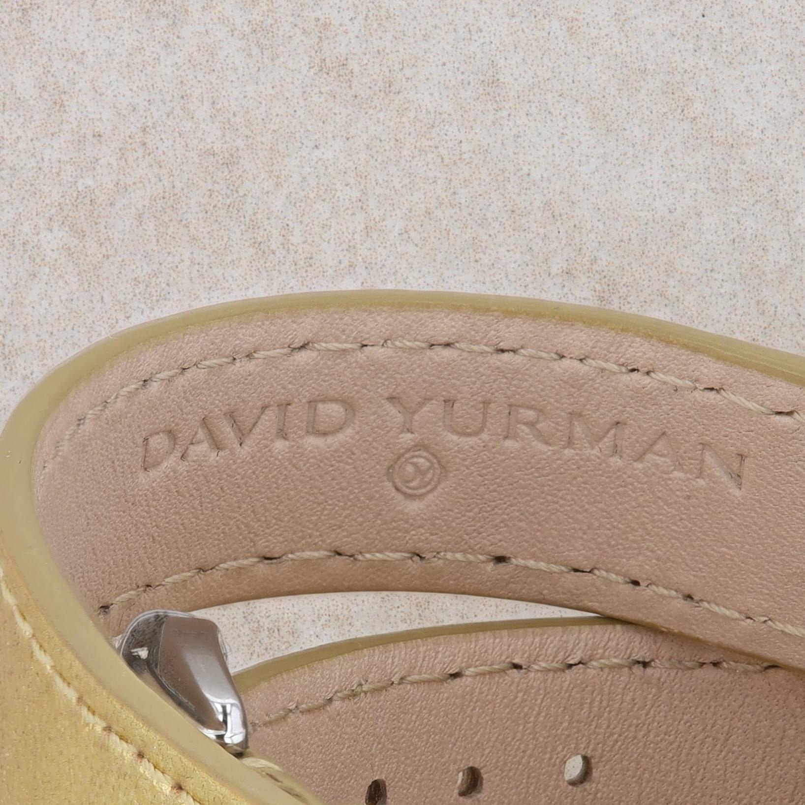 David Yurman &#39;Albion&#39; Diamond & Gold Metallic Double Wrap Watch
