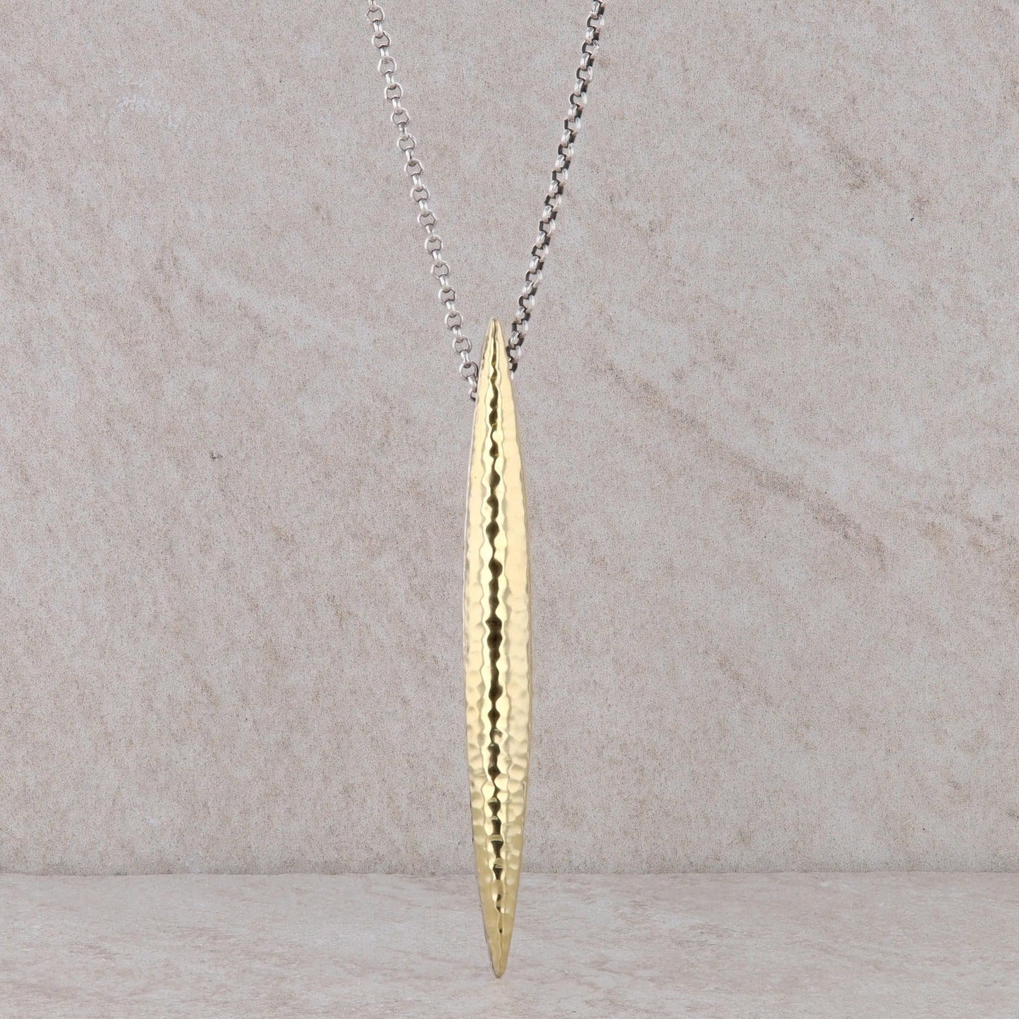 John Hardy Sterling Silver & 18K Yellow Gold Classic Chain Spear Pendant Necklac