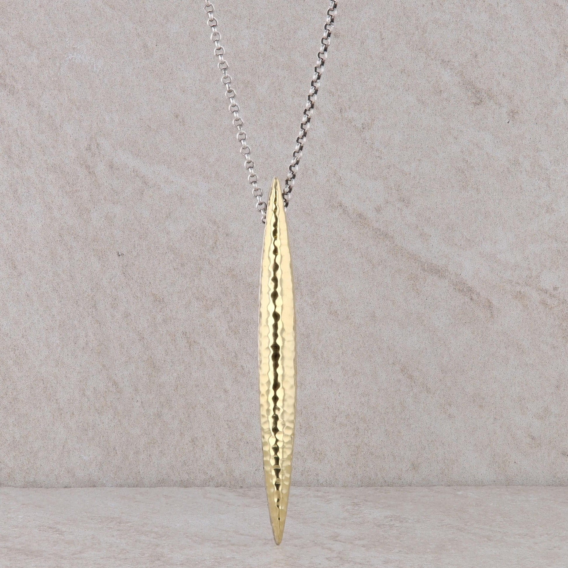 John Hardy Sterling Silver & 18K Yellow Gold Classic Chain Spear Pendant Necklac