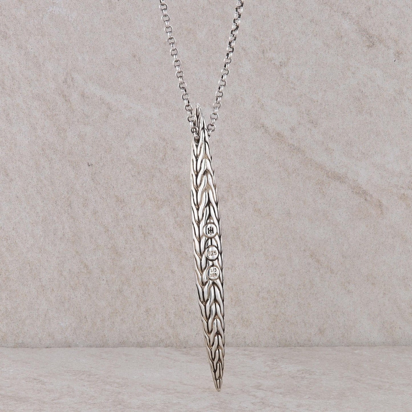 John Hardy Sterling Silver & 18K Yellow Gold Classic Chain Spear Pendant Necklac