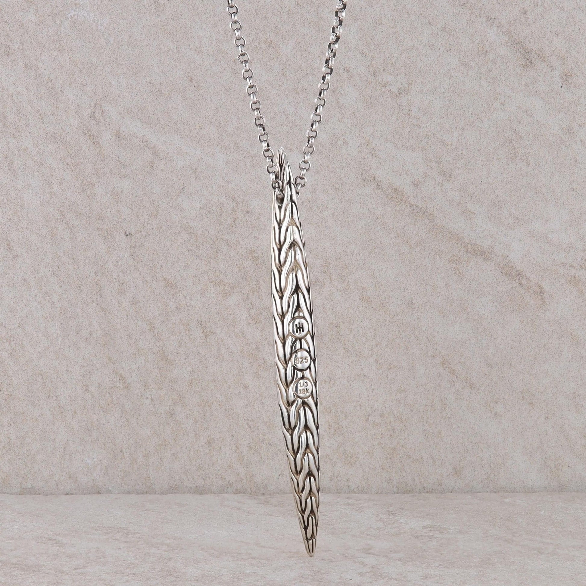 John Hardy Sterling Silver & 18K Yellow Gold Classic Chain Spear Pendant Necklac